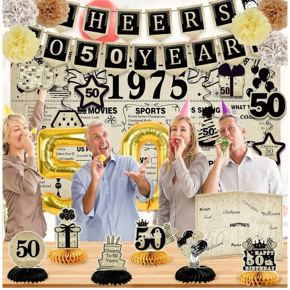 Cheers to 50 Years Party Decoration Set